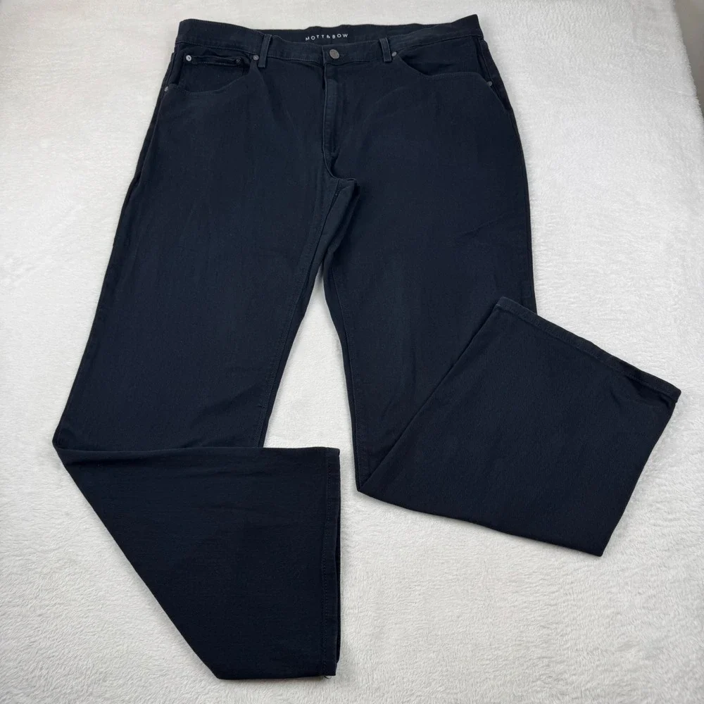 Mott & Bow Mercer Straight Leg Jeans Mens 40x32 Navy Blue Stretch Denim